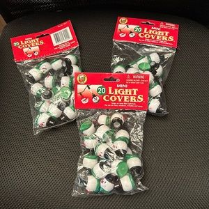 3 sets of snowmen light covers- 20 in each